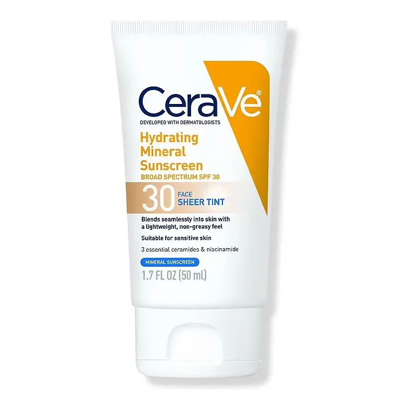 CeraVe Hydrating Mineral Sunscreen Face Sheer Tint SPF 30 by CeraVe